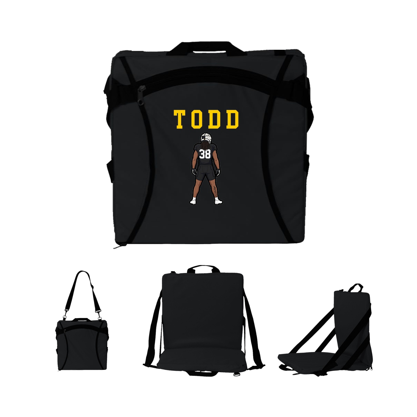 Folding Stadium Seat — Shirsey in Black