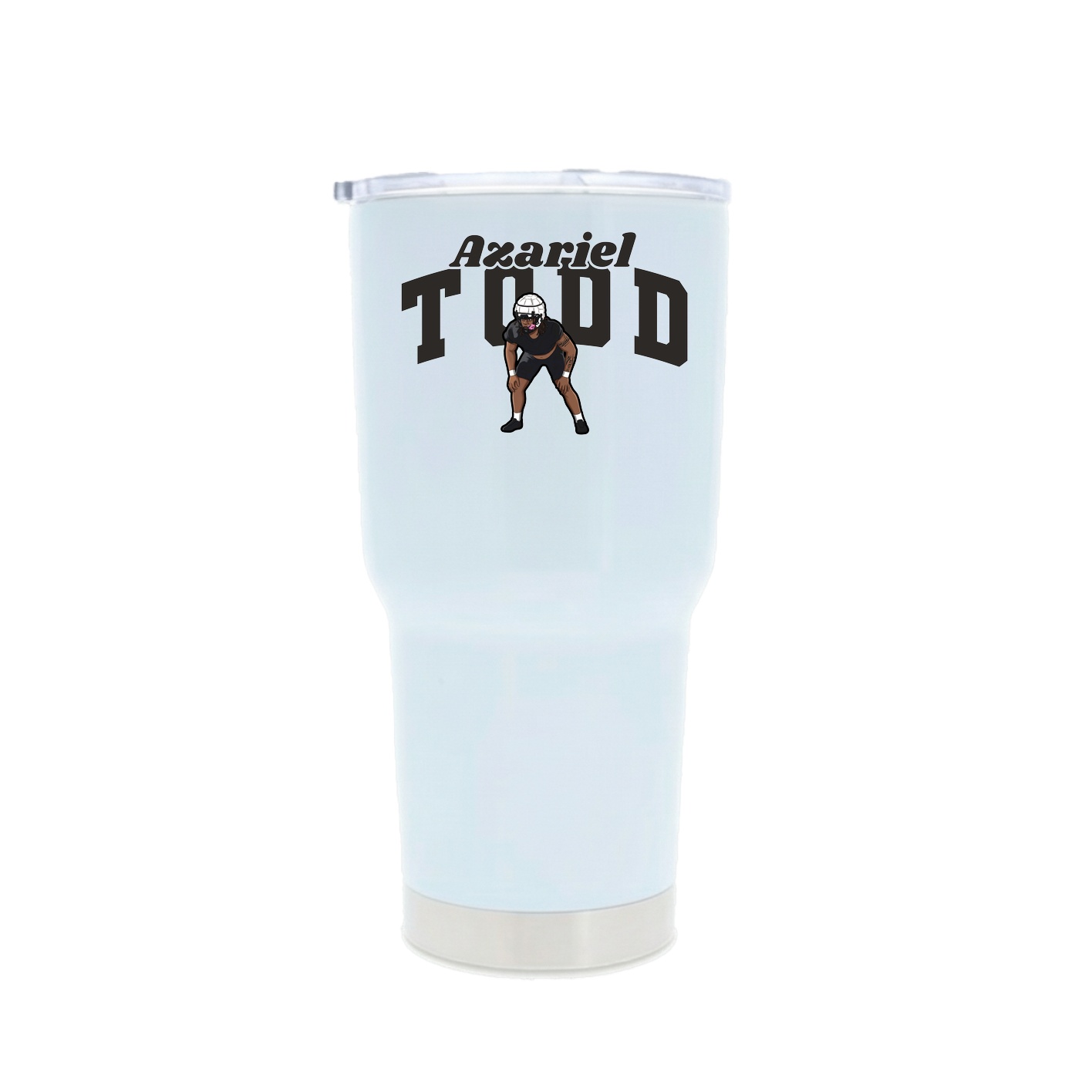 30oz Stainless Steel Tumbler — Signature Arch in White