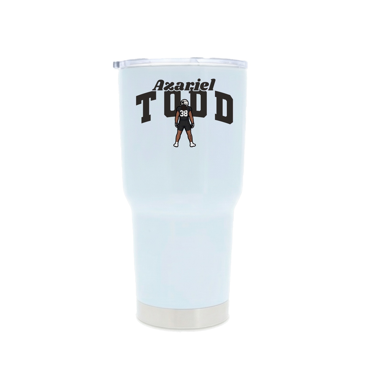 30oz Stainless Steel Tumbler — Signature Arch in White