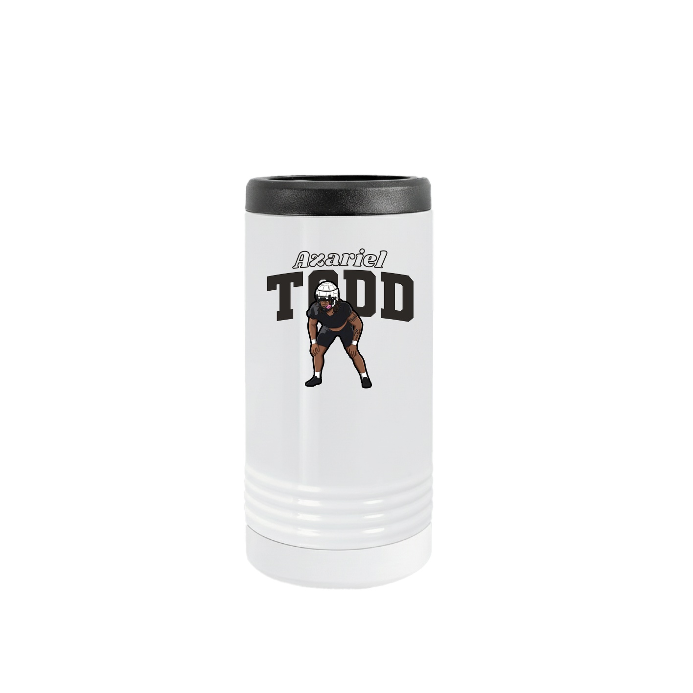 Slim Beverage Holder — Name Arch in White