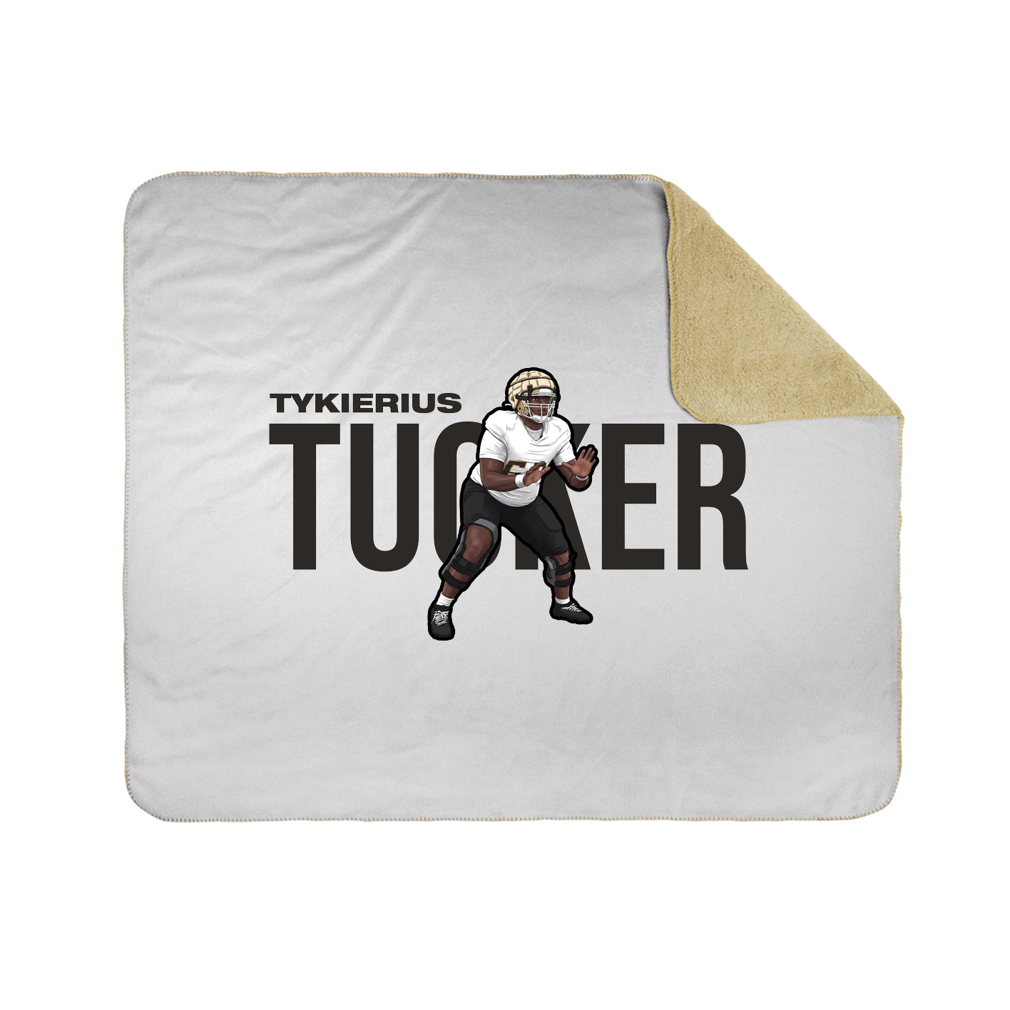Throw Blanket — Player Name in White