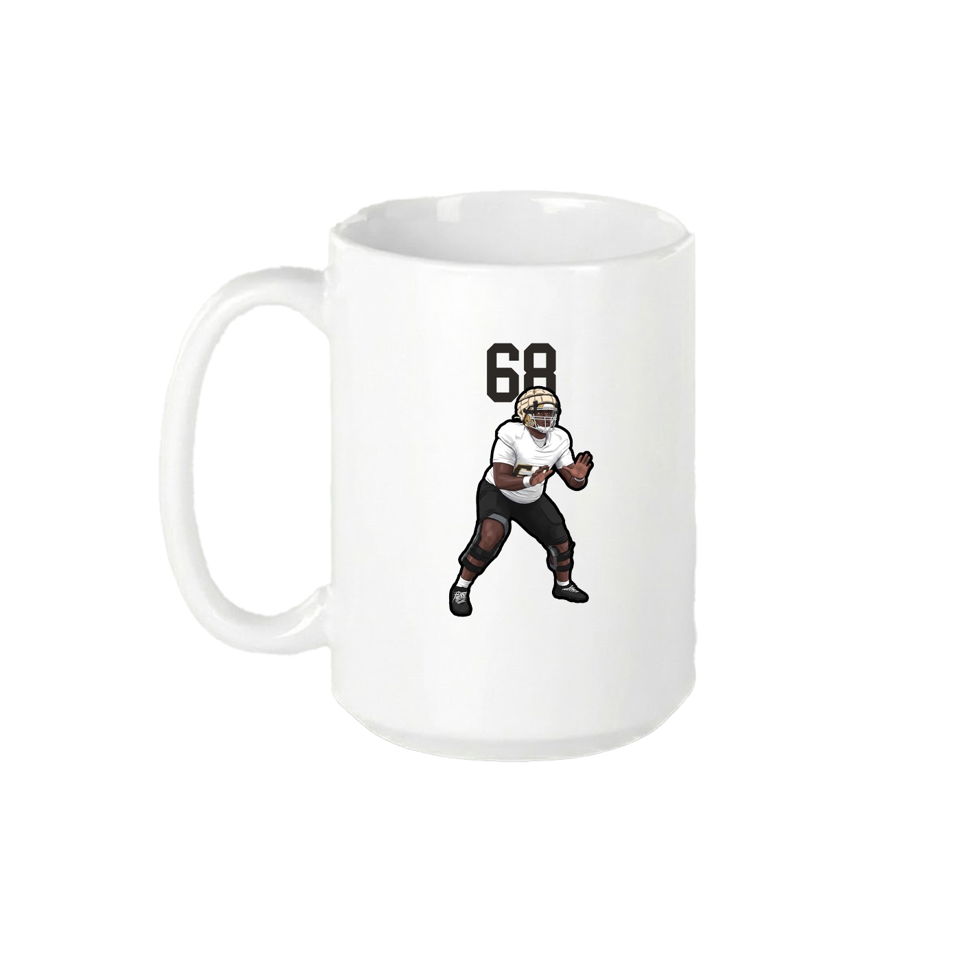 15oz Coffee Mug — Number Top in White