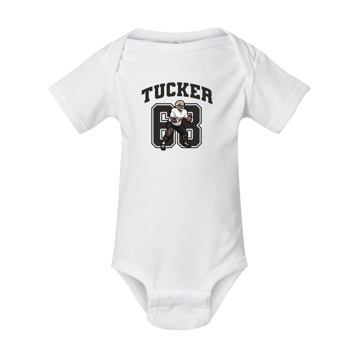 Baby Onesie — Number in White