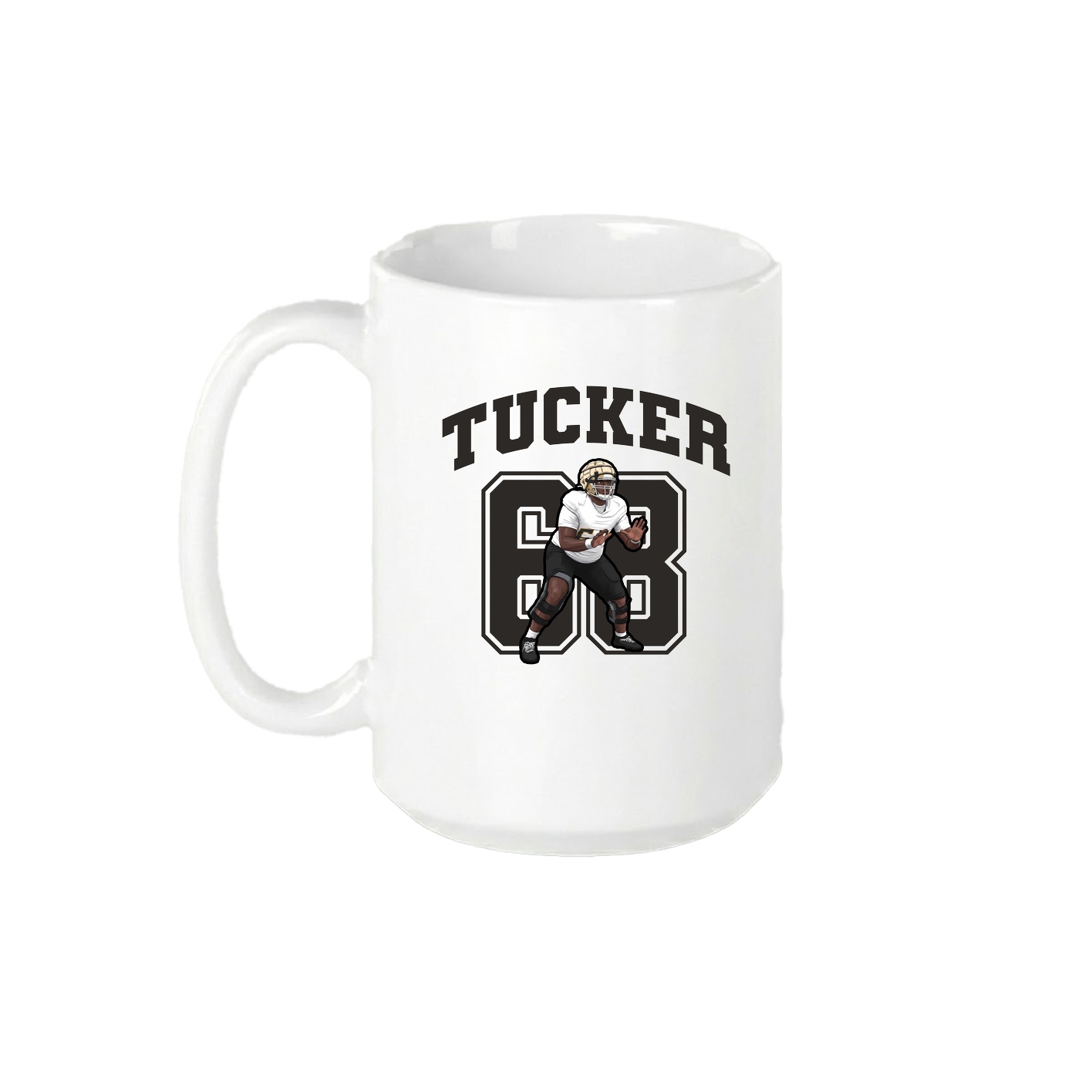 15oz Coffee Mug — Number in White
