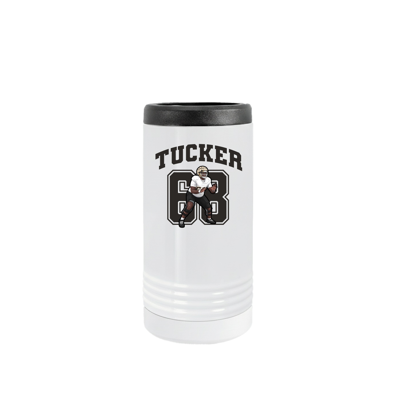 Slim Beverage Holder — Number in White