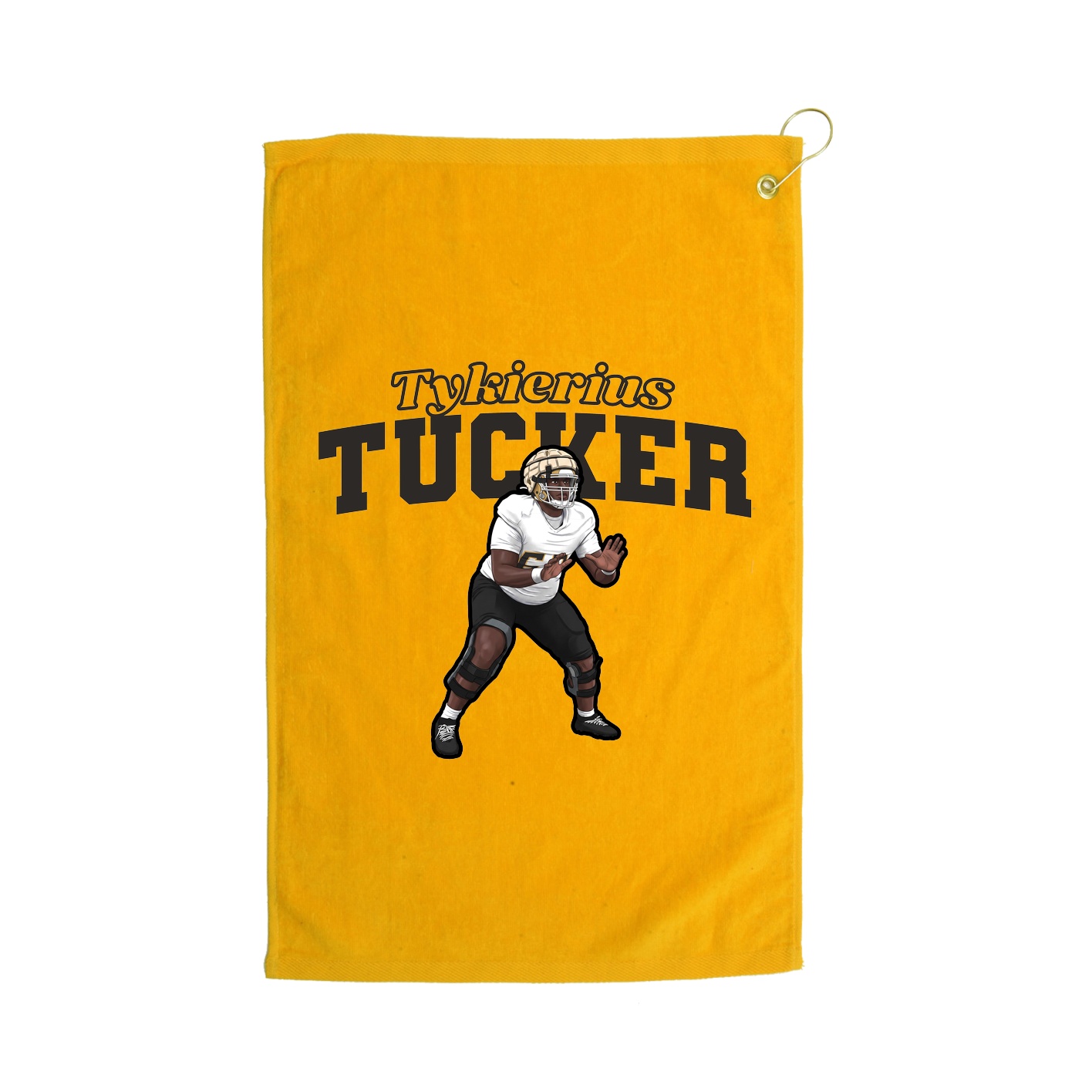 Golf Towel — Name Arch in Gold