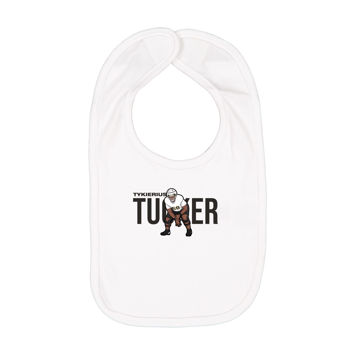Infant Bib — Player Name in White