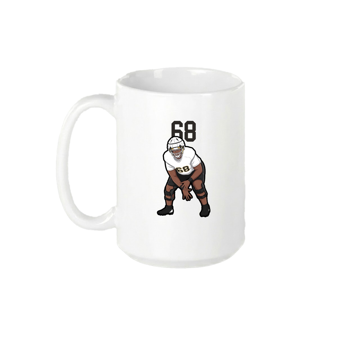 15oz Coffee Mug — Number Top in White