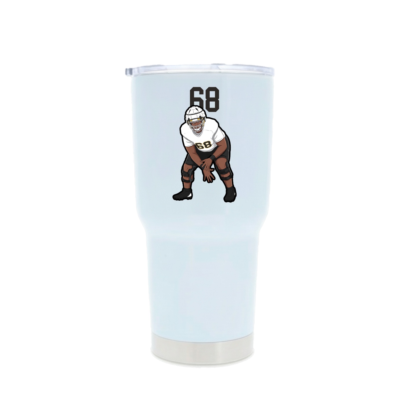 30oz Stainless Steel Tumbler — Number Top in White