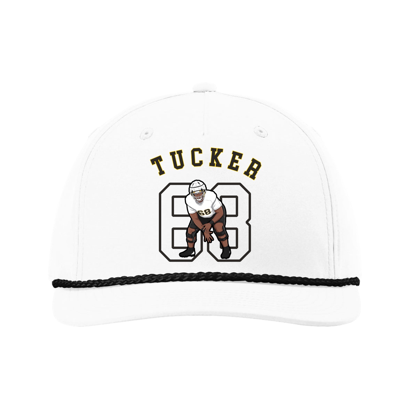 Five-Panel Classic Rope Cap — Shirsey Arch in White