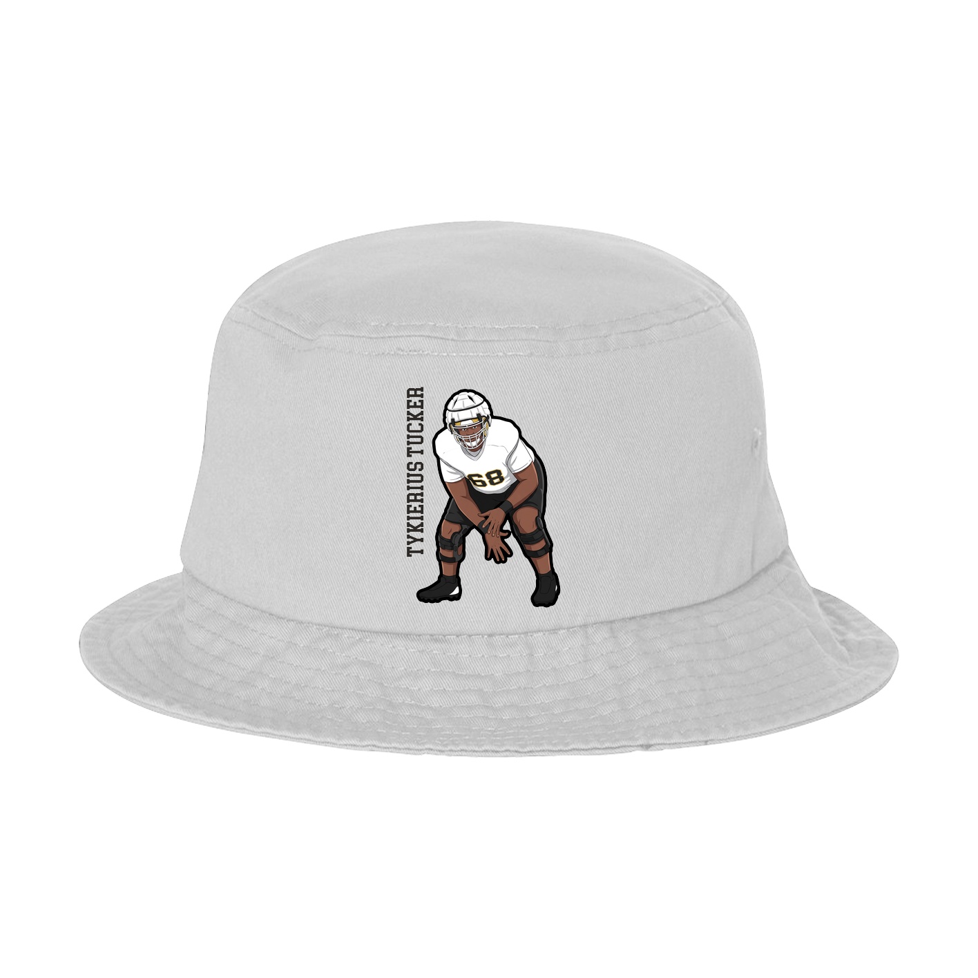 Bucket Cap — Name Vertical in White