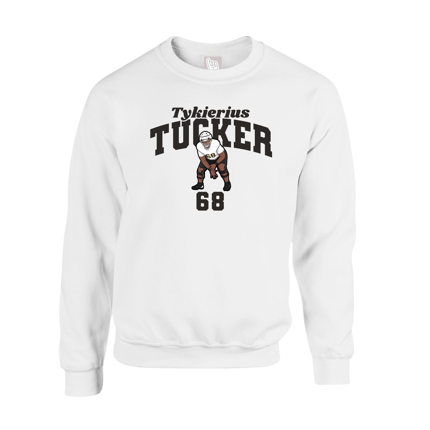 Fleece Crew — Signature Arch in White
