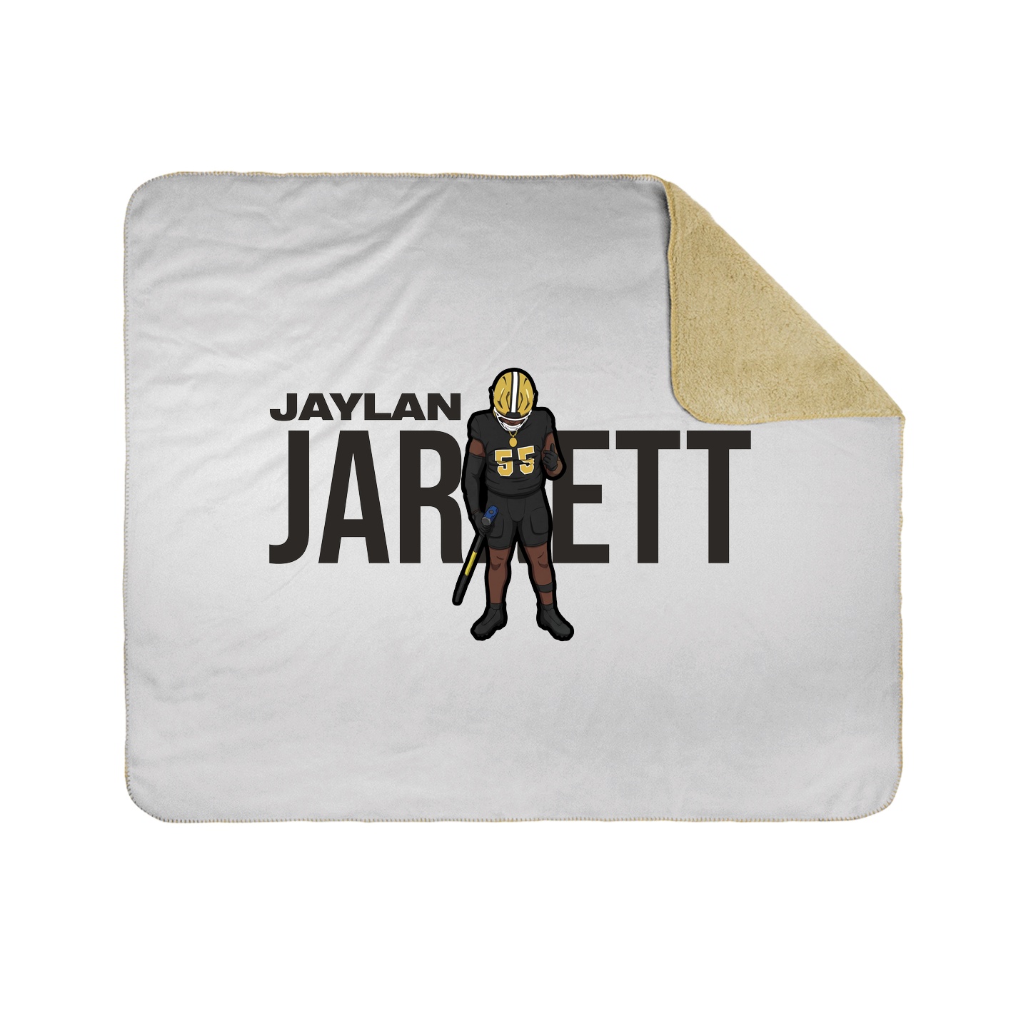 Throw Blanket — Player Name in White