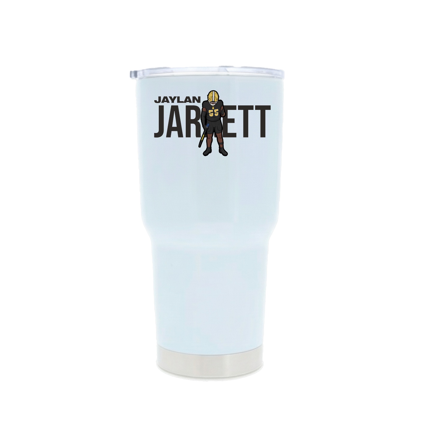 30oz Stainless Steel Tumbler — Player Name in White