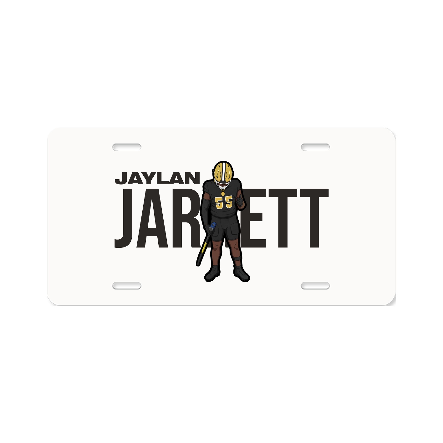 License Plate — Player Name in Classic