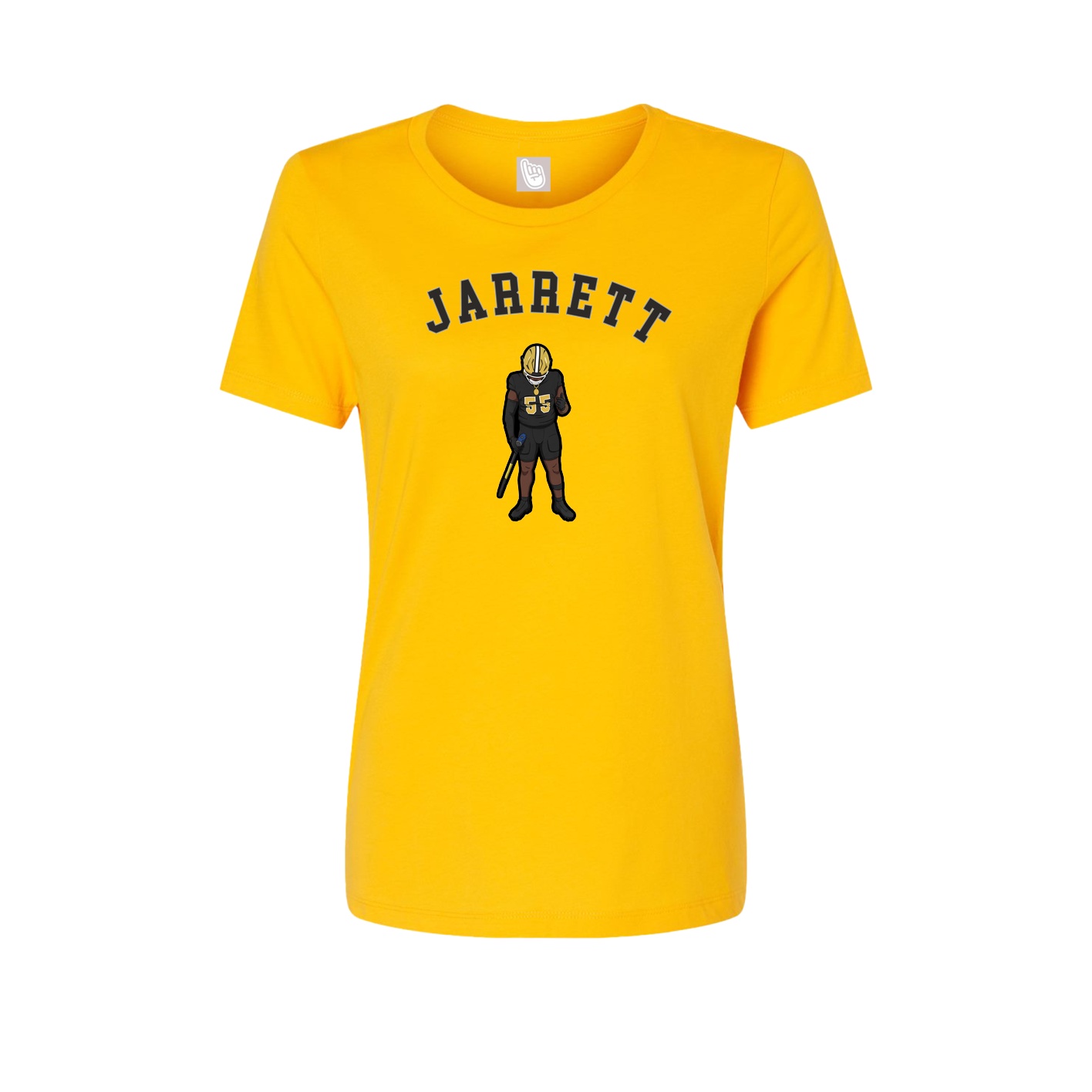 Fitted Women's Tee — Shirsey Arch in Gold