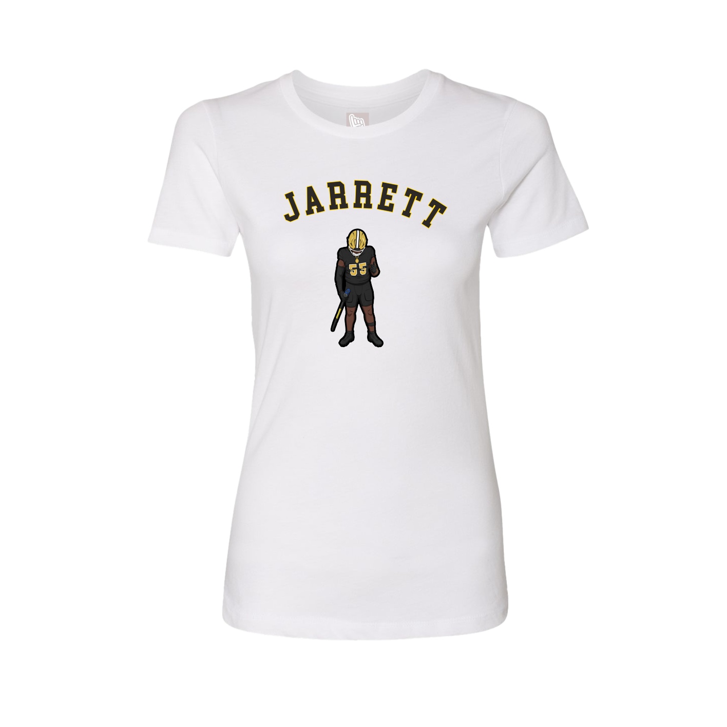 Fitted Women's Tee — Shirsey Arch in White