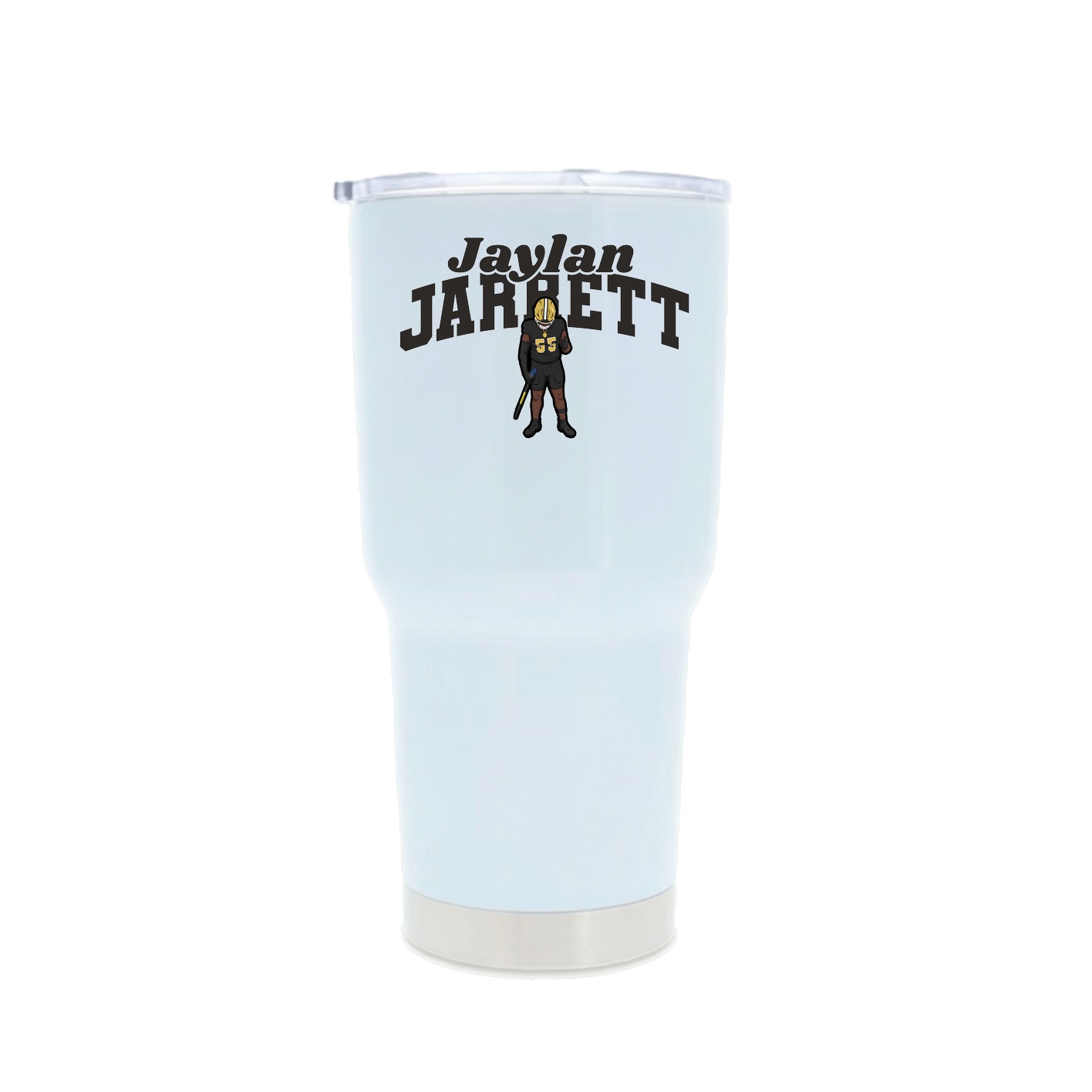 30oz Stainless Steel Tumbler — Signature Arch in White