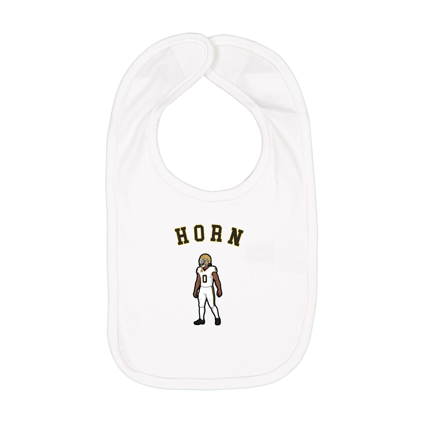 Infant Bib — Shirsey Arch in White