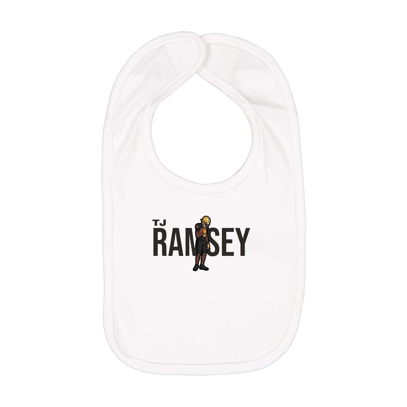 Infant Bib — Player Name in White