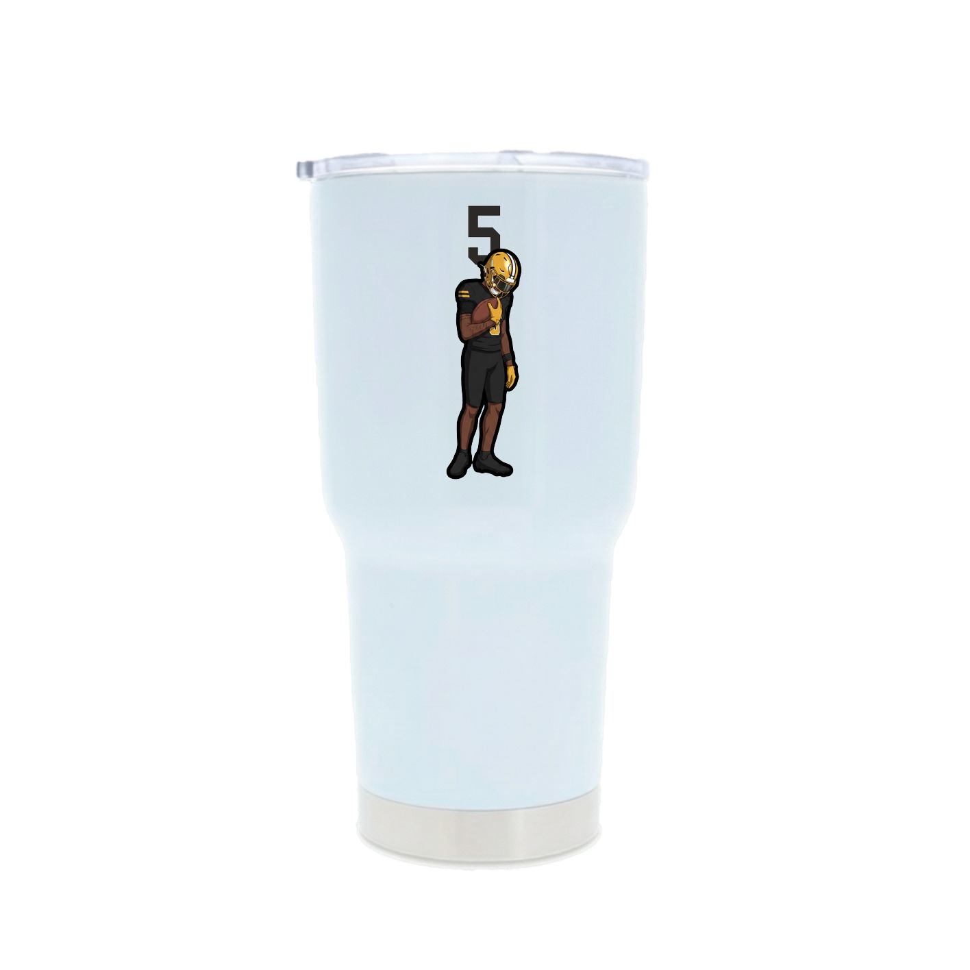 30oz Stainless Steel Tumbler — Number Top in White