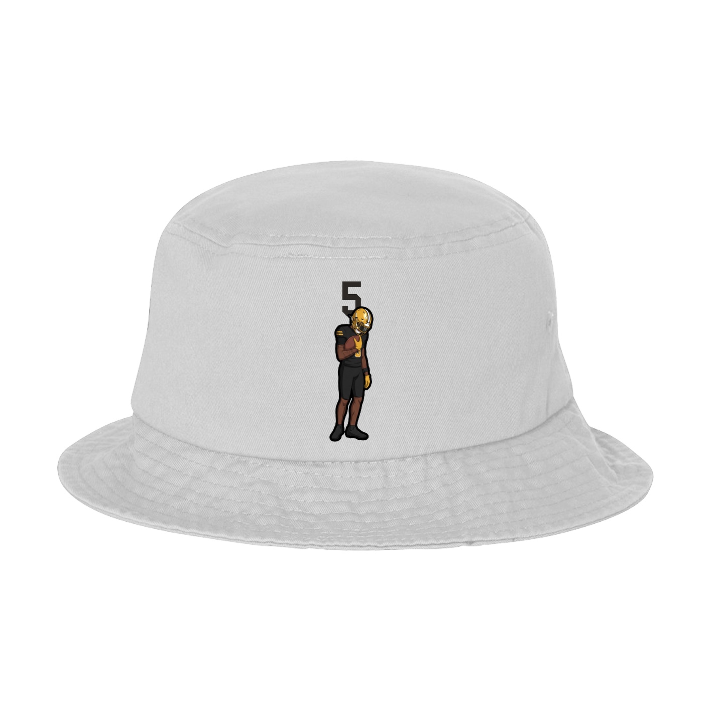 Bucket Cap — Number Top in White