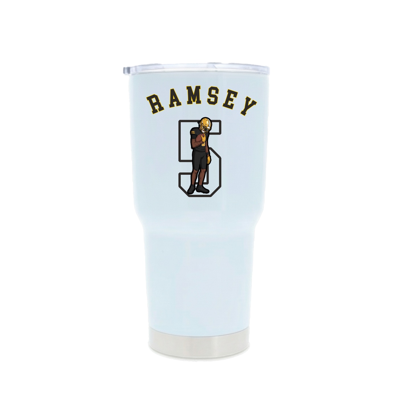 30oz Stainless Steel Tumbler — Shirsey Arch in White