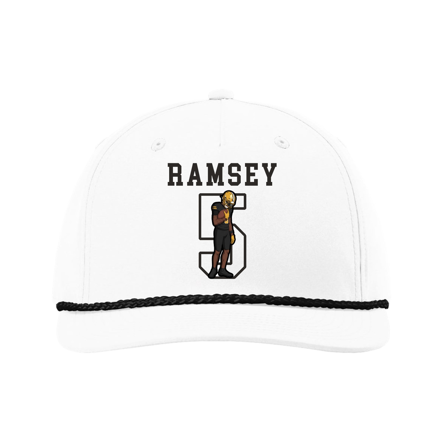 Five-Panel Classic Rope Cap — Shirsey in White