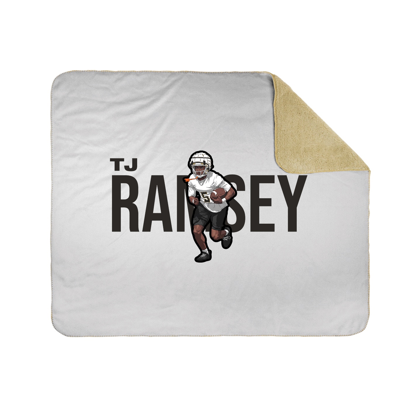 Throw Blanket — Player Name in White