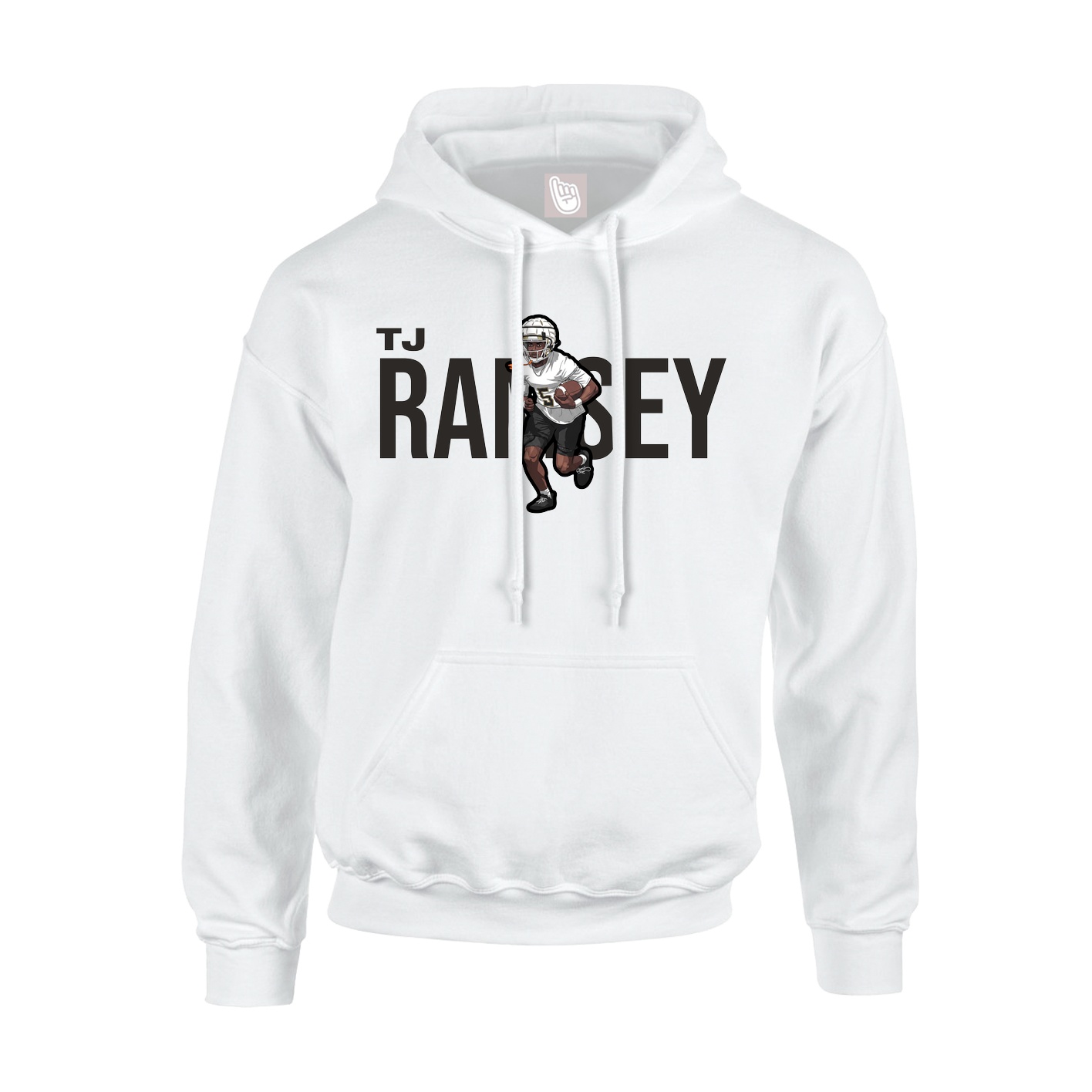 Youth Hoodie — Player Name in White