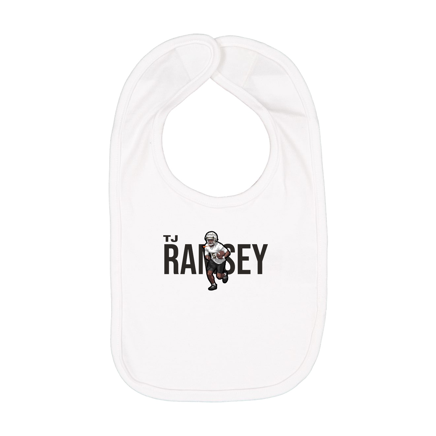 Infant Bib — Player Name in White