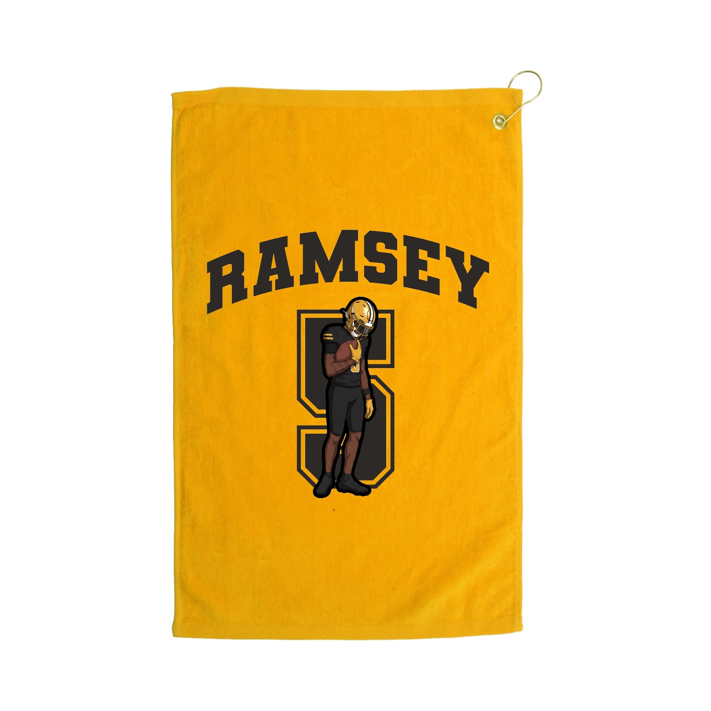 Golf Towel — Number in Gold