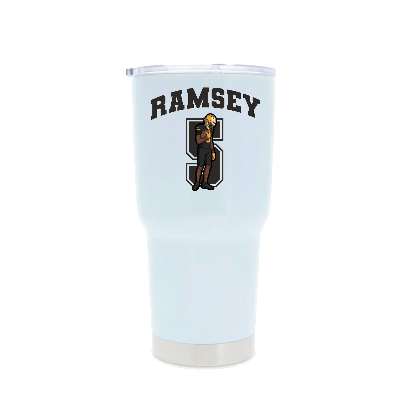 30oz Stainless Steel Tumbler — Number in White