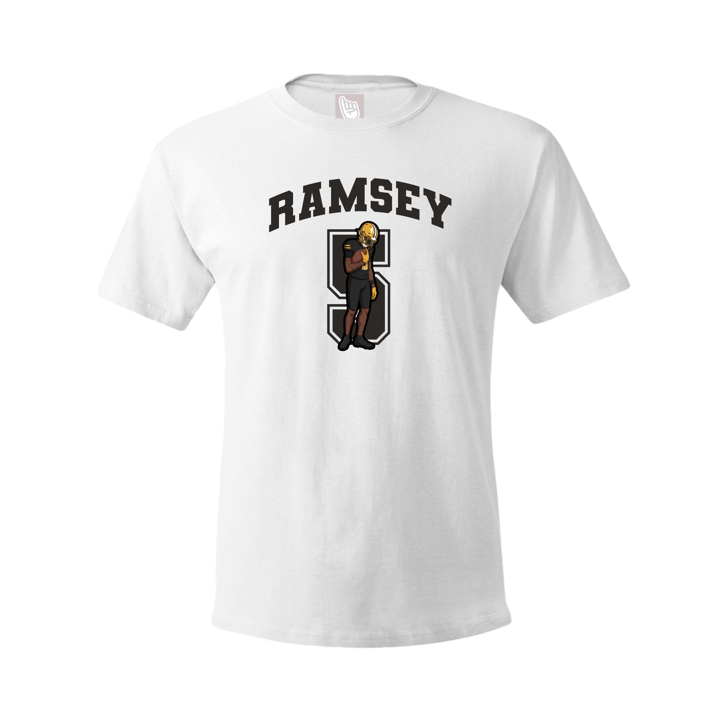 Youth Tee — Number in White