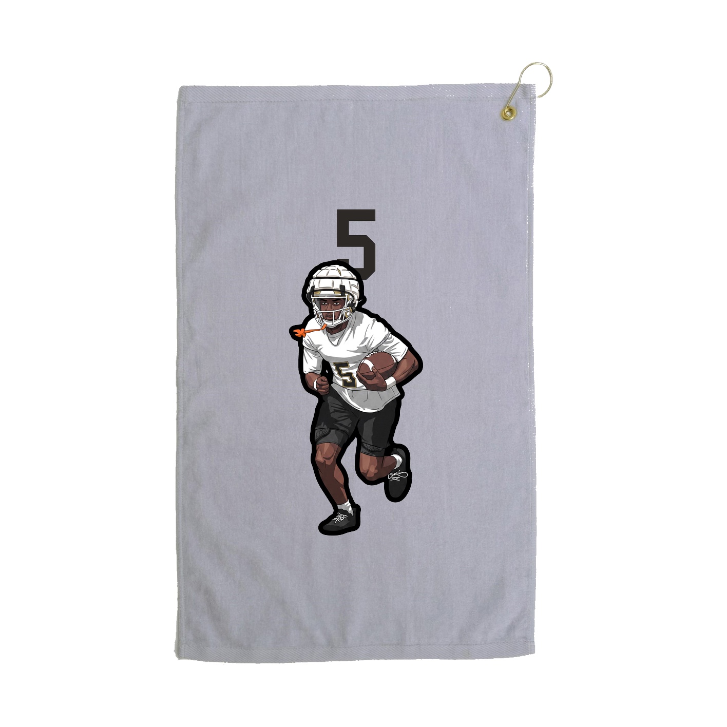 Golf Towel — Number Top in Grey