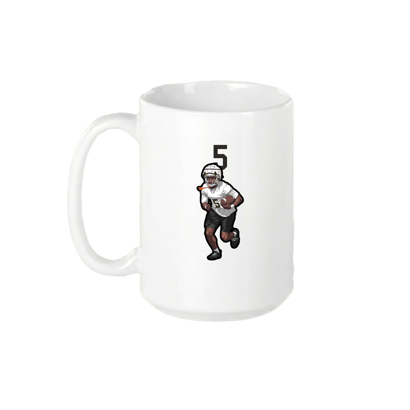 15oz Coffee Mug — Number Top in White