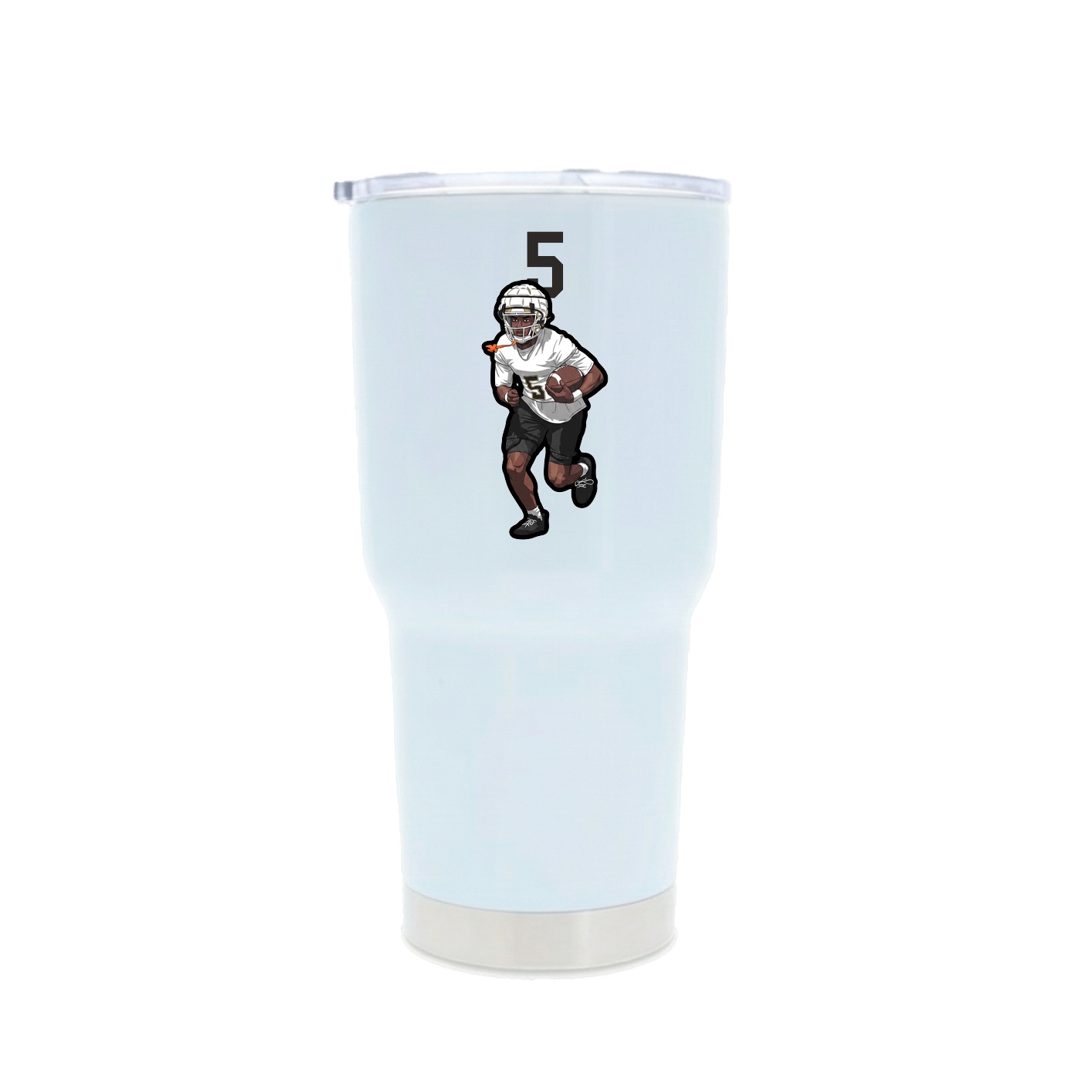 30oz Stainless Steel Tumbler — Number Top in White