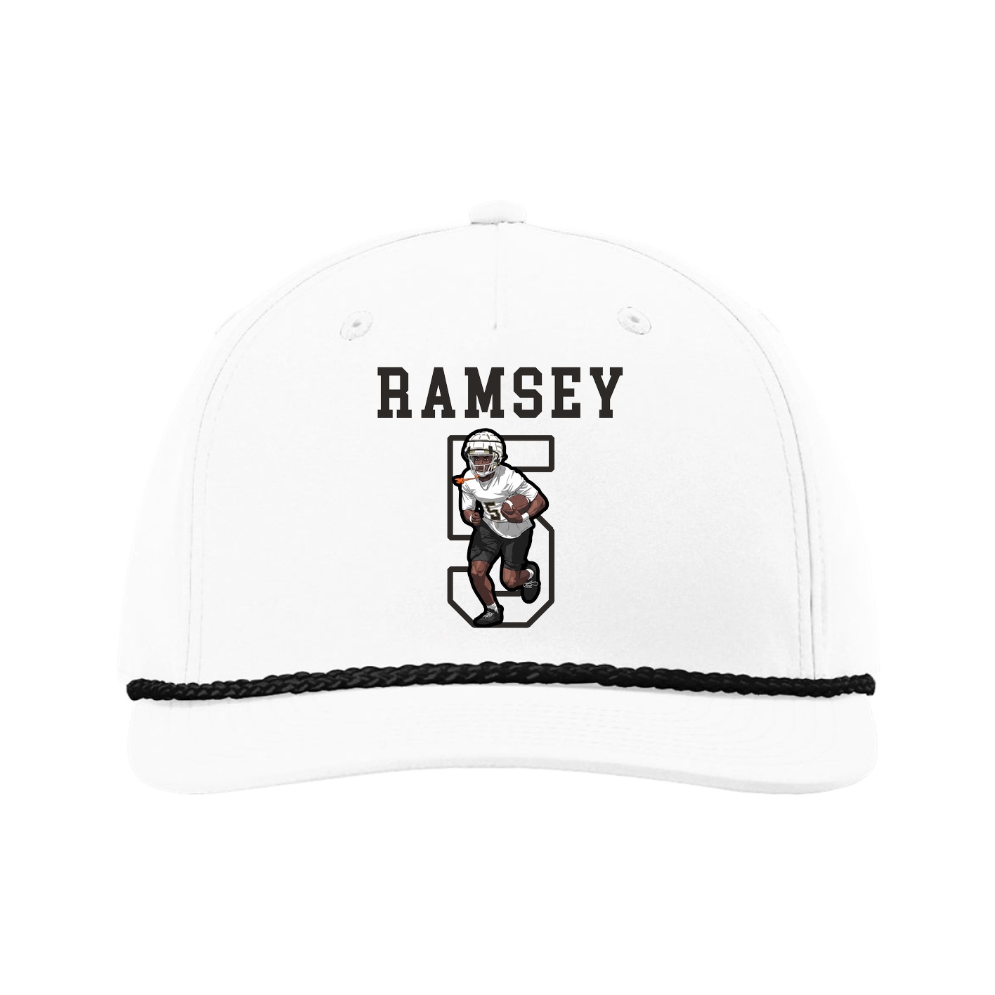 Five-Panel Classic Rope Cap — Shirsey in White