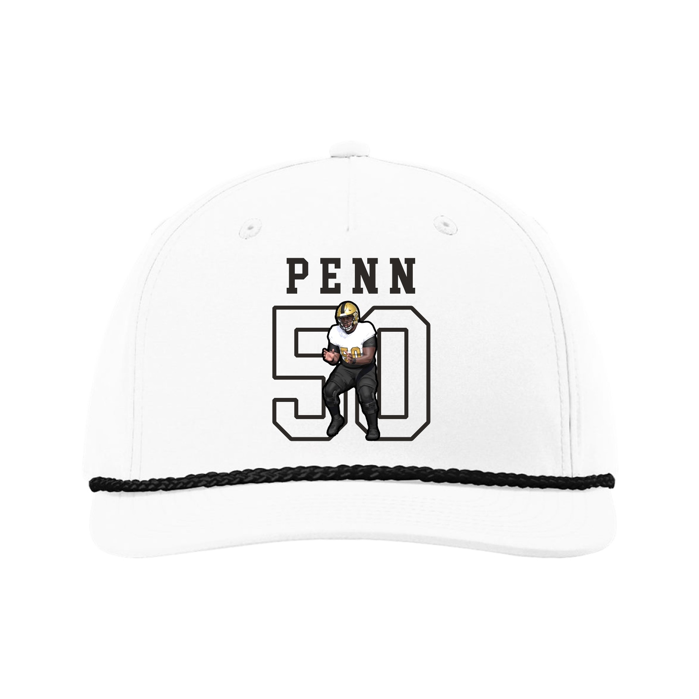 Five-Panel Classic Rope Cap — Shirsey in White