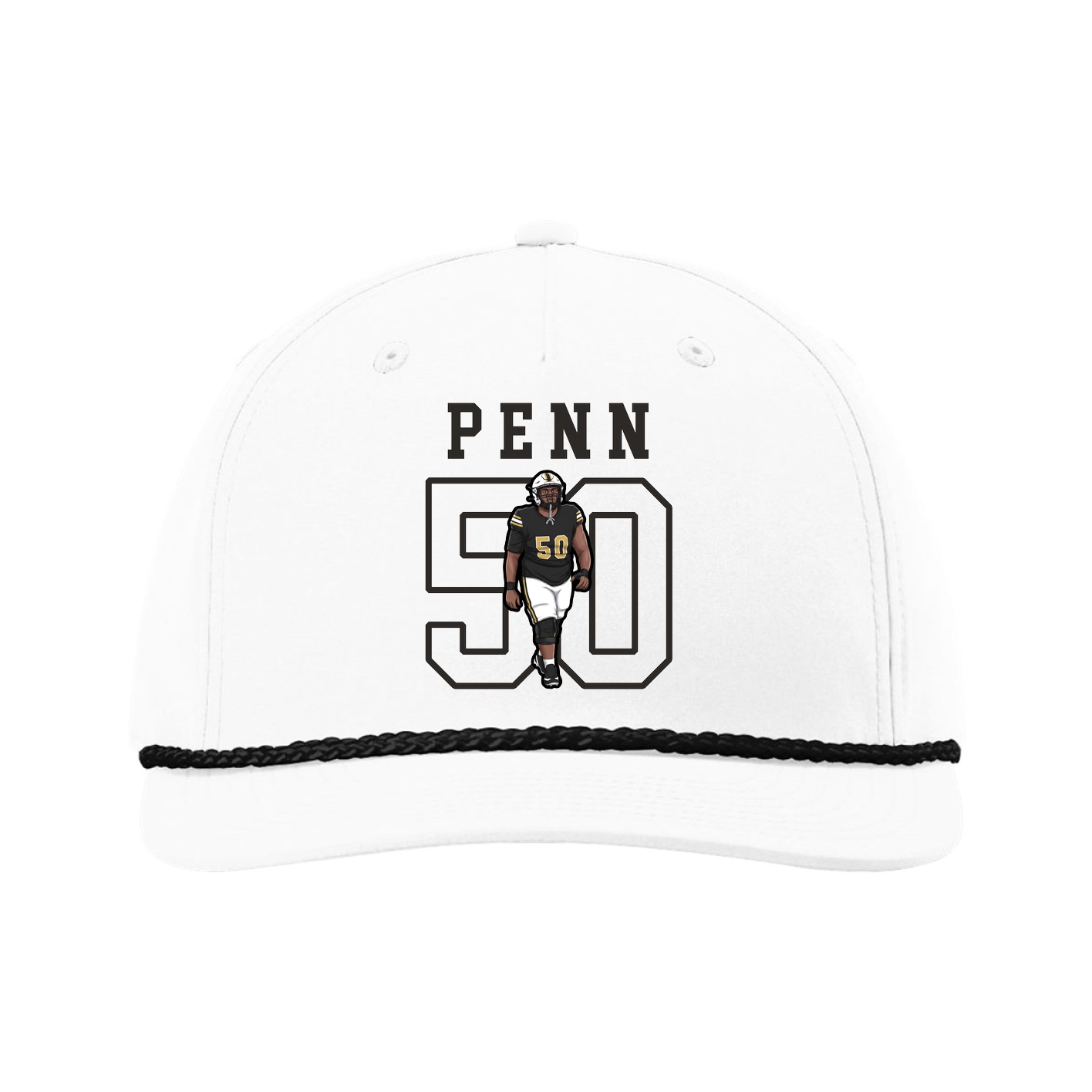 Five-Panel Classic Rope Cap — Shirsey in White