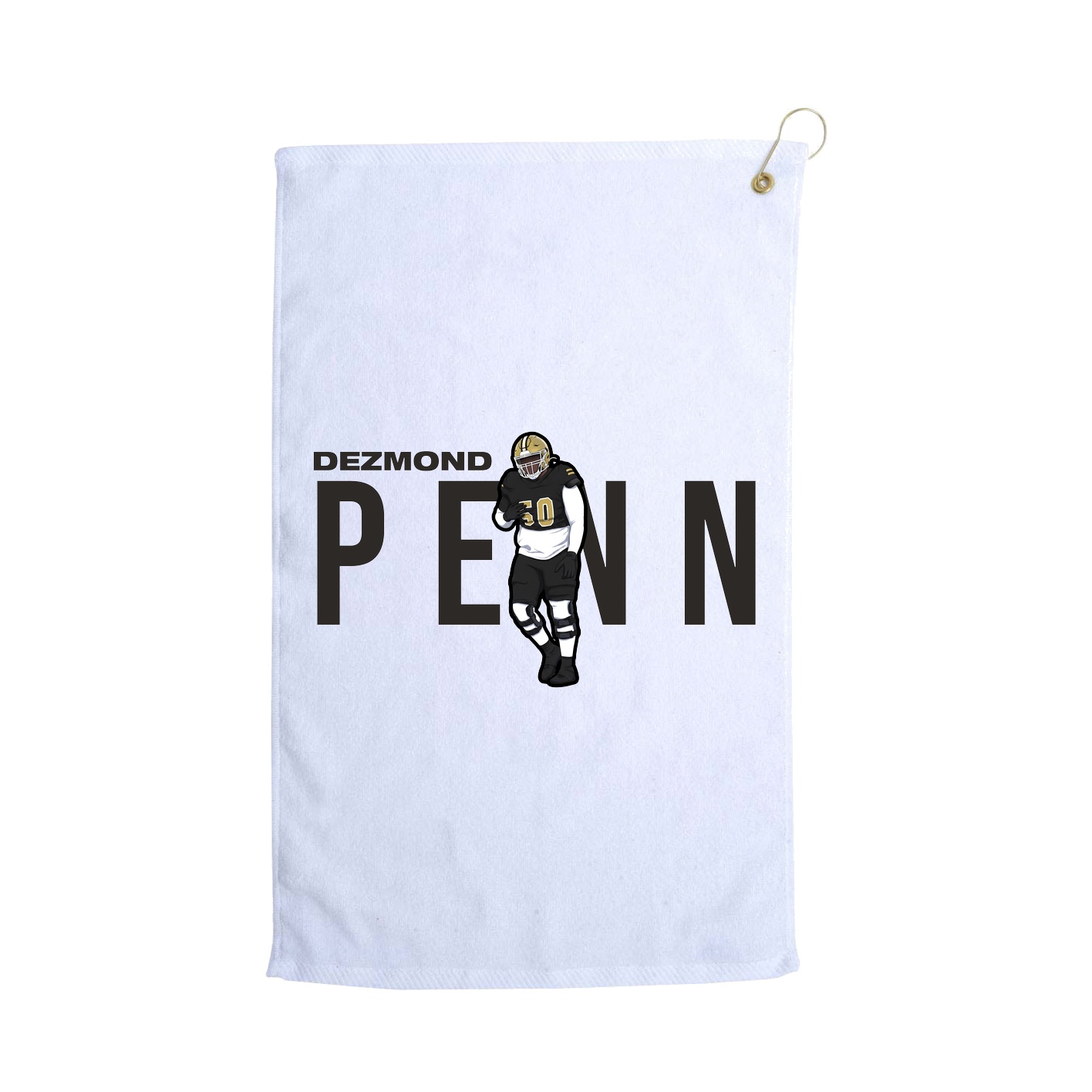 Golf Towel — Player Name in White
