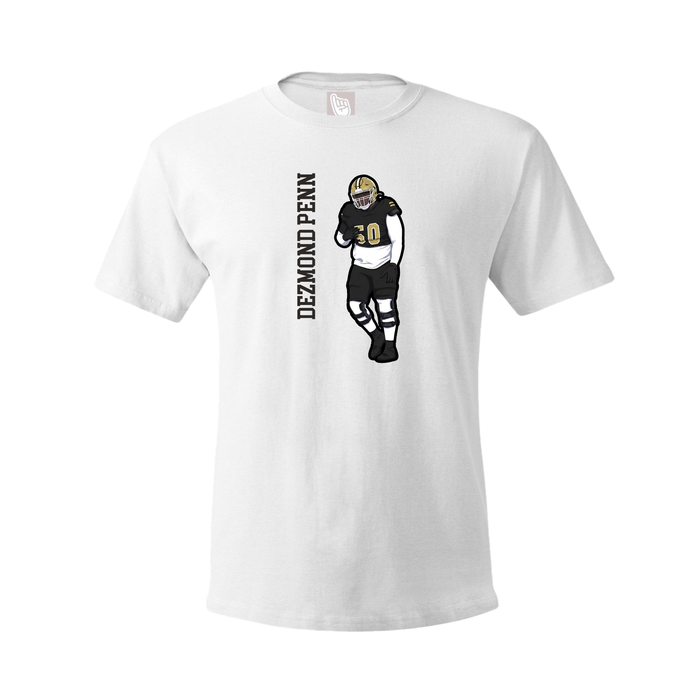 Tee — Name Vertical in White