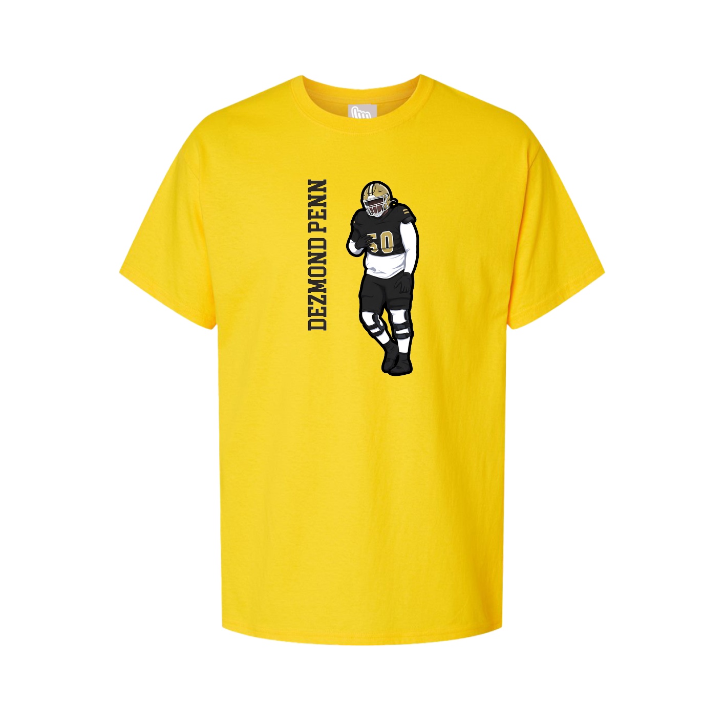 Youth Tee — Name Vertical in Gold