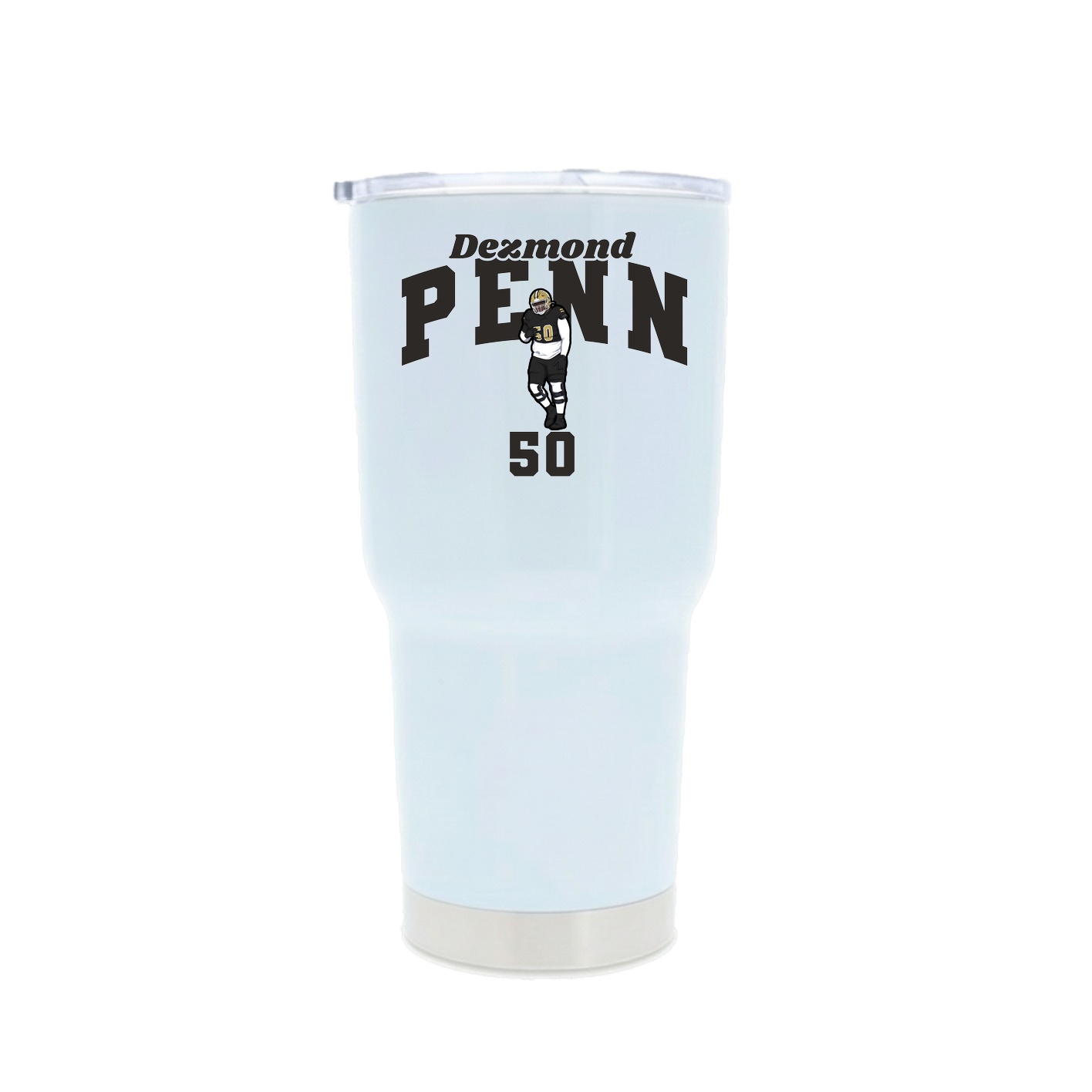 30oz Stainless Steel Tumbler — Signature Arch in White
