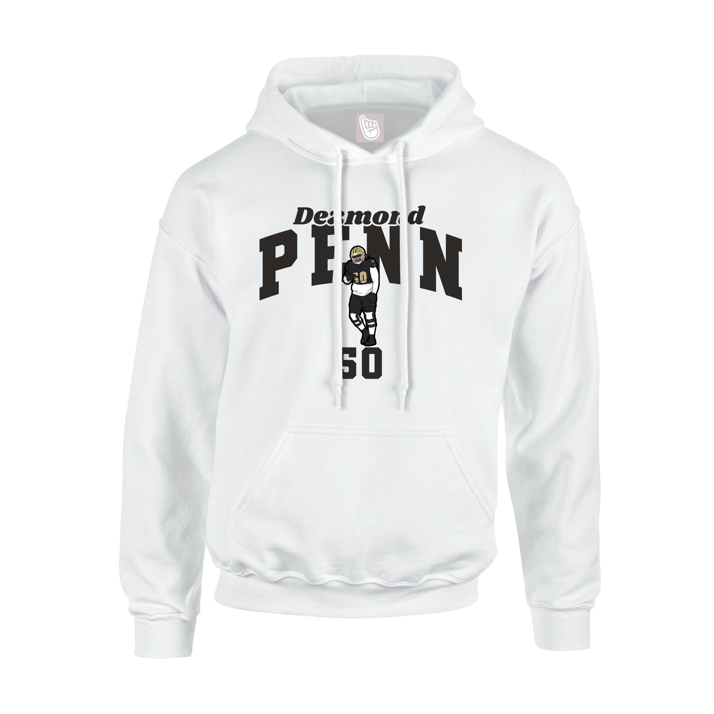 Youth Hoodie — Signature Arch in White