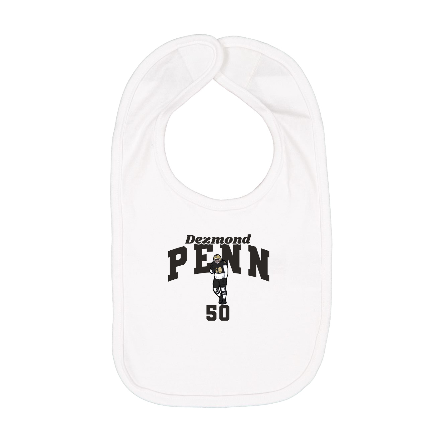 Infant Bib — Signature Arch in White