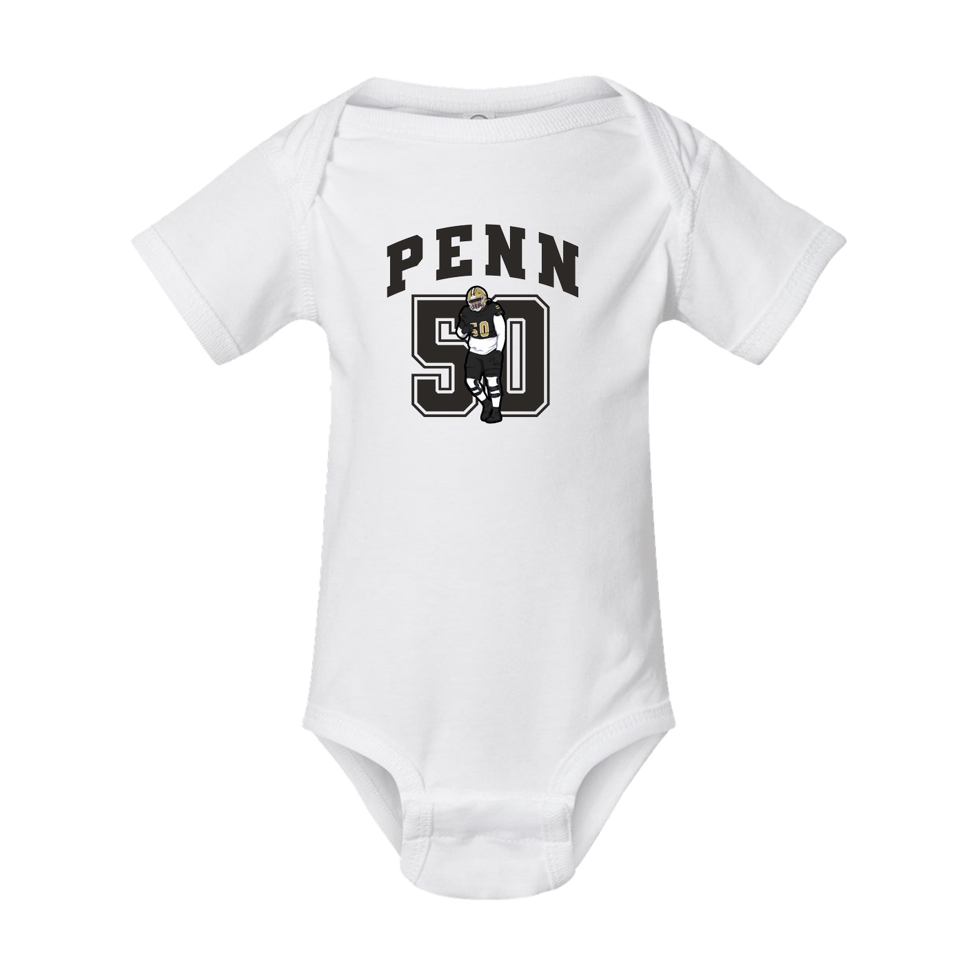 Baby Onesie — Number in White