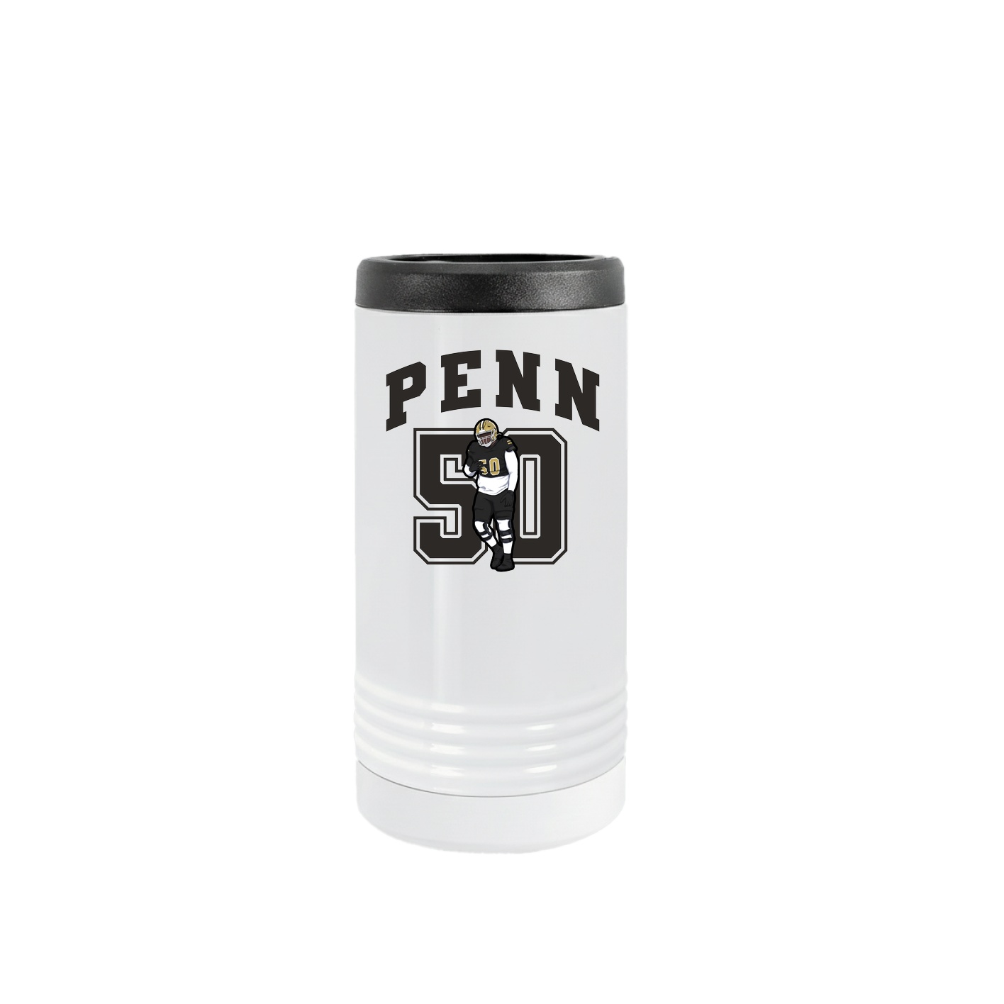 Slim Beverage Holder — Number in White
