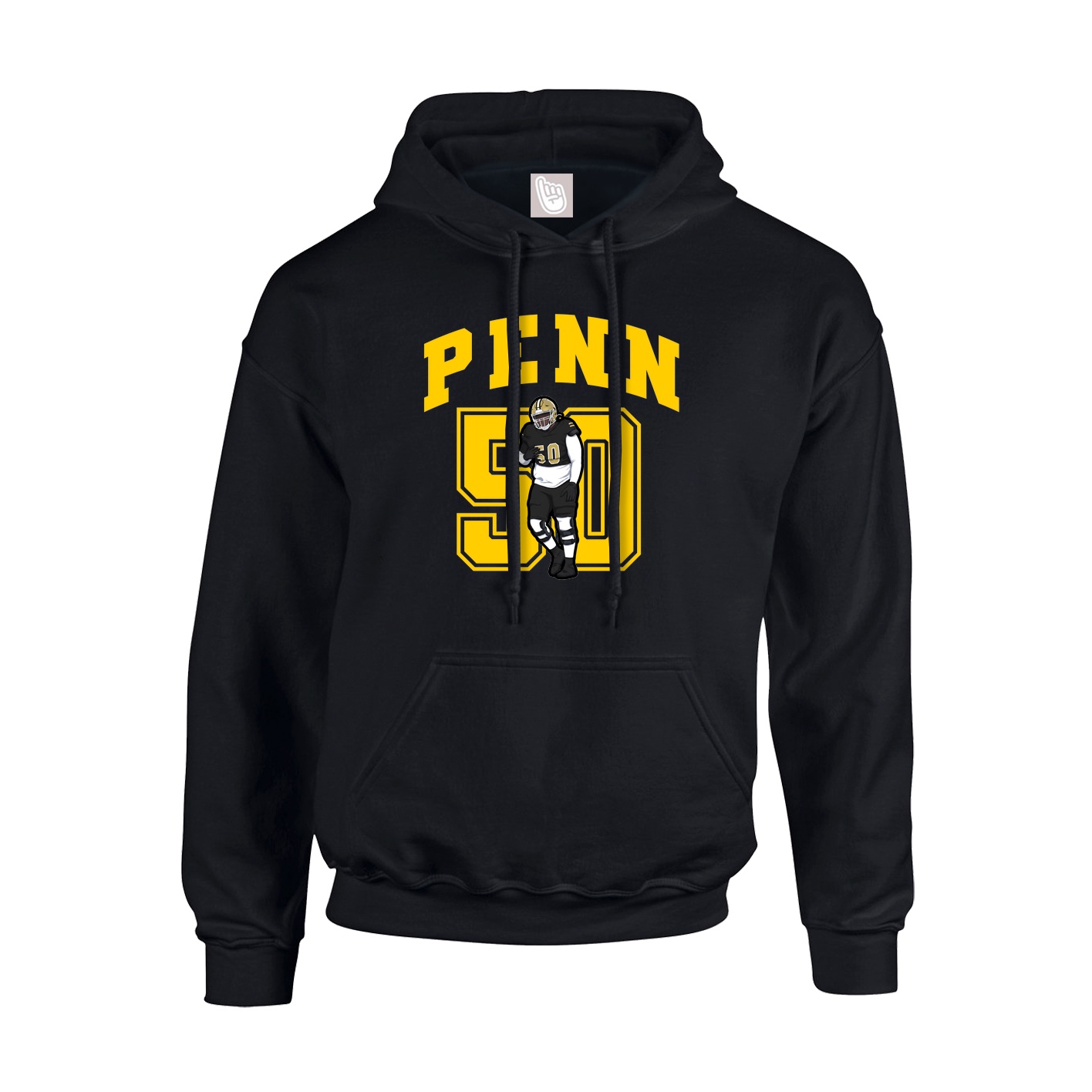 Hoodie — Number in Black