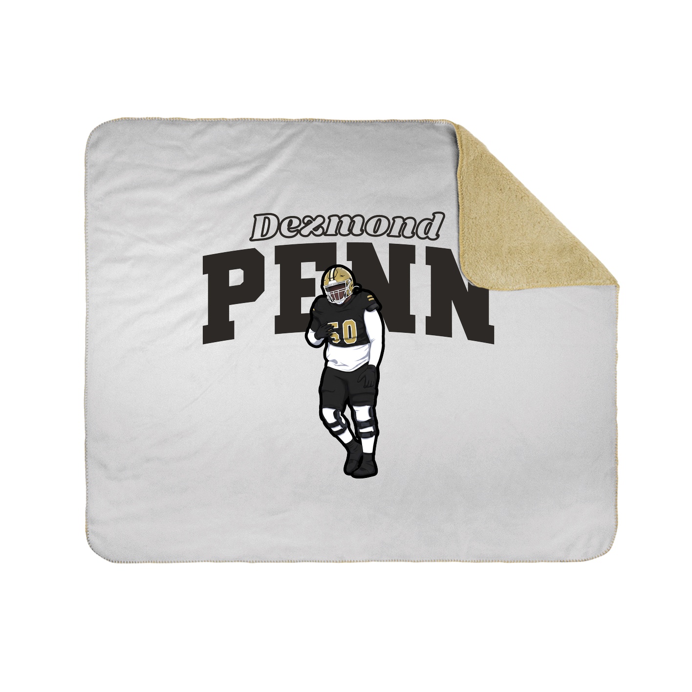 Throw Blanket — Name Arch in White